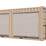 20ft New Storage Container w/ Two 8ft Roll-up Doors on Left Side