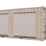 20ft Refurbished Storage Container w/ Two 7ft Roll-up Doors on Left Side