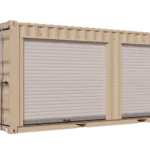20ft New Storage Container w/ Two 8ft Roll-up Doors on Right Side