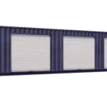 40ft Used Storage Container w/ Three 8ft Roll-up Doors on Right Side