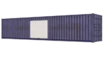 40ft Storage Container w/ One 8ft Roll-up Door on Left Side - Image 3