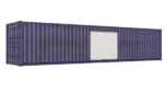 40ft Storage Container w/ One 8ft Roll-up Door on Right Side