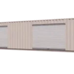 40ft Refurbished Storage Container w/ Two 10ft Roll-up Doors on Left Side