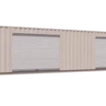 40ft Refurbished Storage Container w/ Two 10ft Roll-up Doors on Right Side