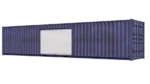 40ft Storage Container w/ One 10ft Roll-up Door on Left Side