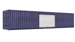 40ft Storage Container w/ One 10ft Roll-up Door on Right Side
