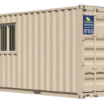 Rent 20ft Ground Level Office and Storage Combo Container